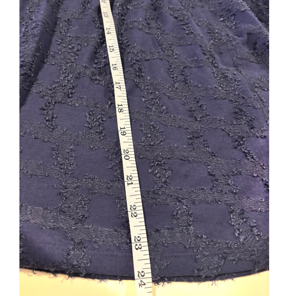 Anthropologie Tank Top Women Size M Navy Textured Fil Coupe Button Cami Blouse - Picture 6 of 6